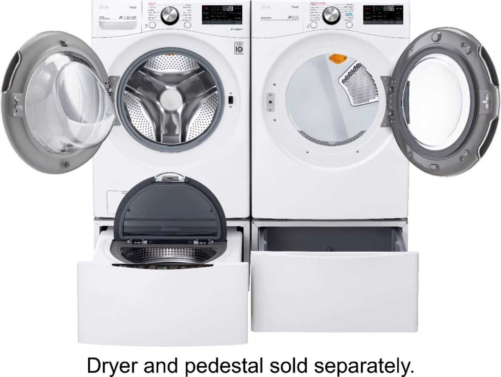 LG �C 5.0 Cu. Ft. High-Efficiency Stackable Smart Front Load Washer with Steam and Built-In Intelligence �C White