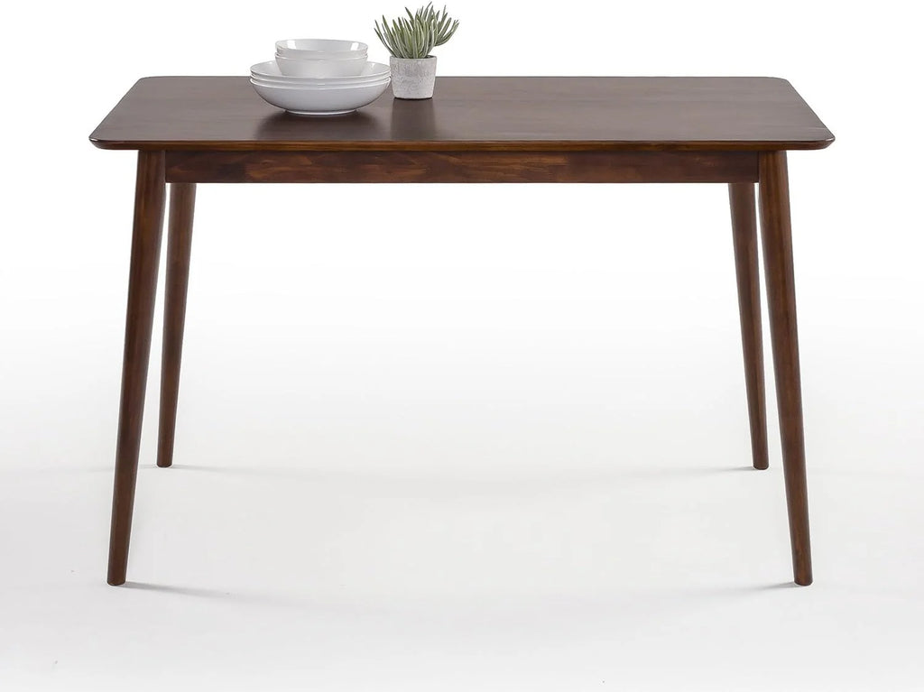 47 Inch Wood Dining Table / Solid Wood Kitchen Table / Easy Assembly, Espresso1 pcs