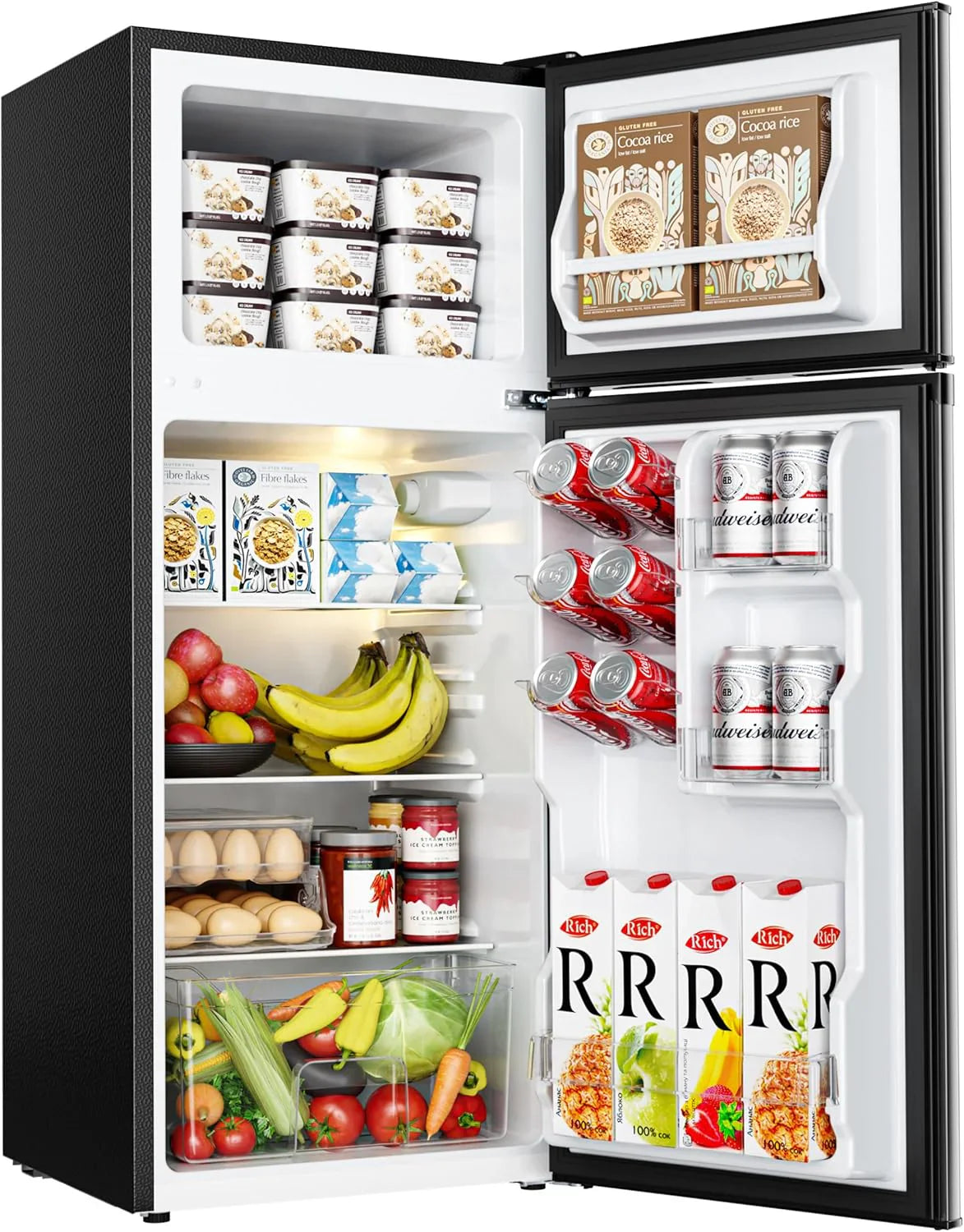 3.2 Cu.Ft Mini Fridge with Freezer 锟斤拷 2-Door Compact Refrigerator for Bedroom, Dorm, Office or Apartment, Silver3.2 Cu.Ft Mini Fridge with Freezer 锟斤拷 2-Door Compact Refrigerator for Bedroom, Dorm, Office or Apartment, Silver