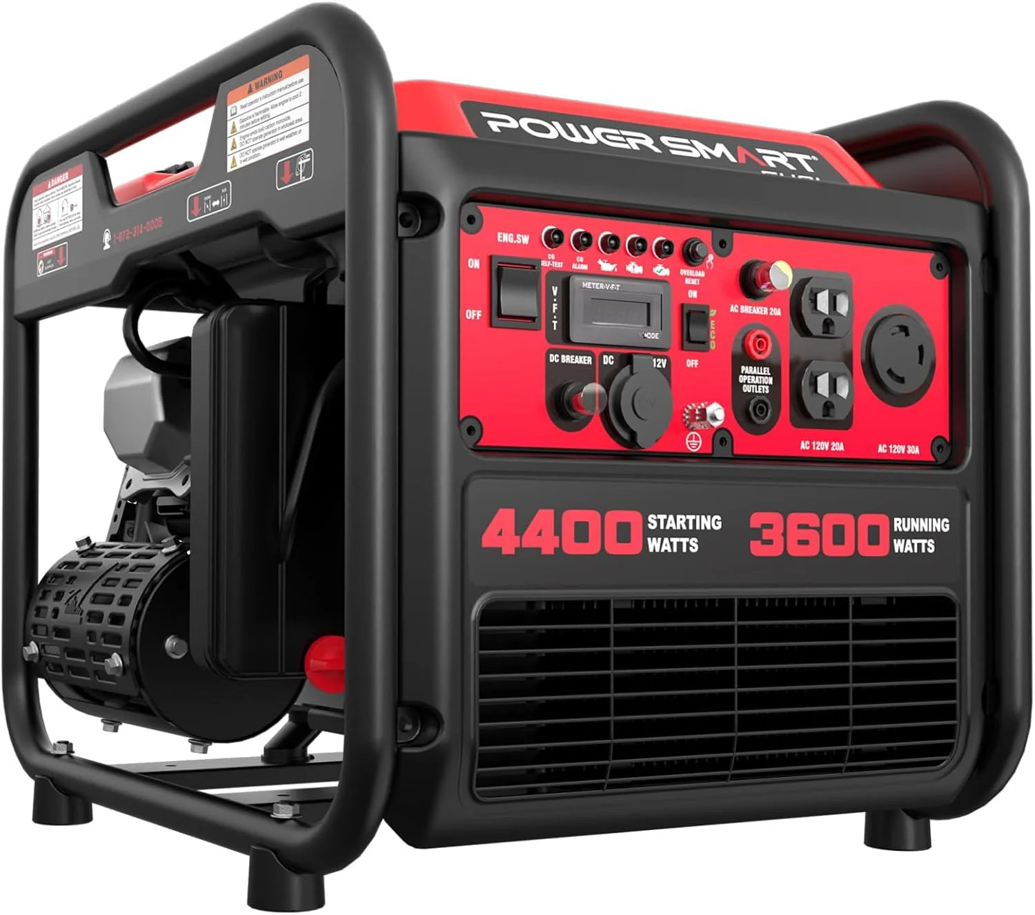 4400W Gas Powered Open Frame Inverter Generator, Portable Generator for Home Use, Jobsit, RV Ready with 30A Outlet, Recoil Start1 pcs