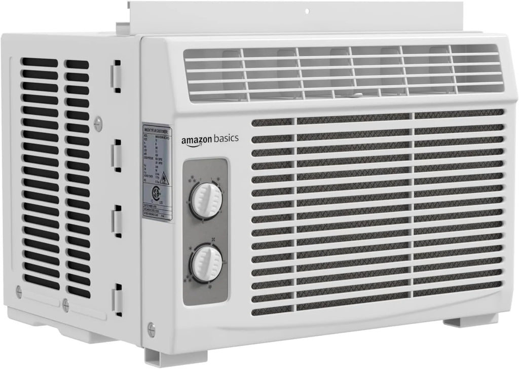 5000-BTU Small Window Air Conditioner, Up to 150 Sqf, Window AC Units with Cool and Fan Functions, Washable Filter, Adjustable Window Kit, Intuitive Mechanical Controls, White1 pcs