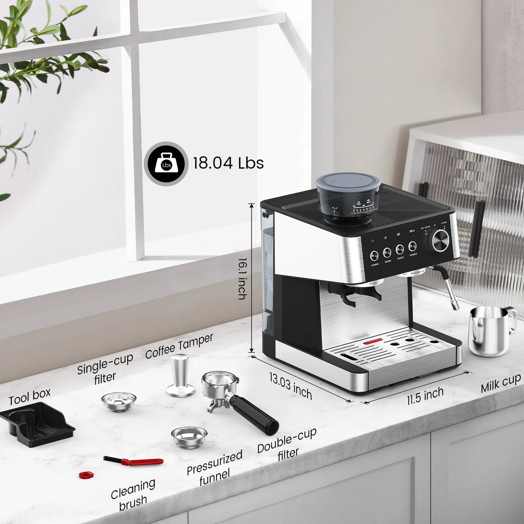 20 Bar Espresso Coffee Machines with Grinder