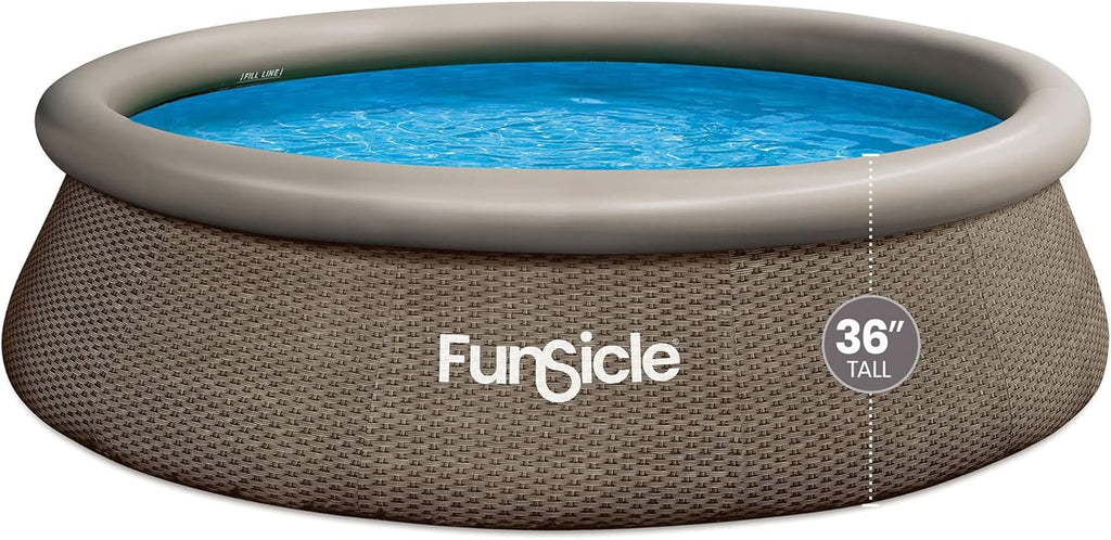 12ft x 36in Round Inflatable Above Ground Swimming Pool with Filter Pump – Easy Setup with Top Ring Design1 pcs