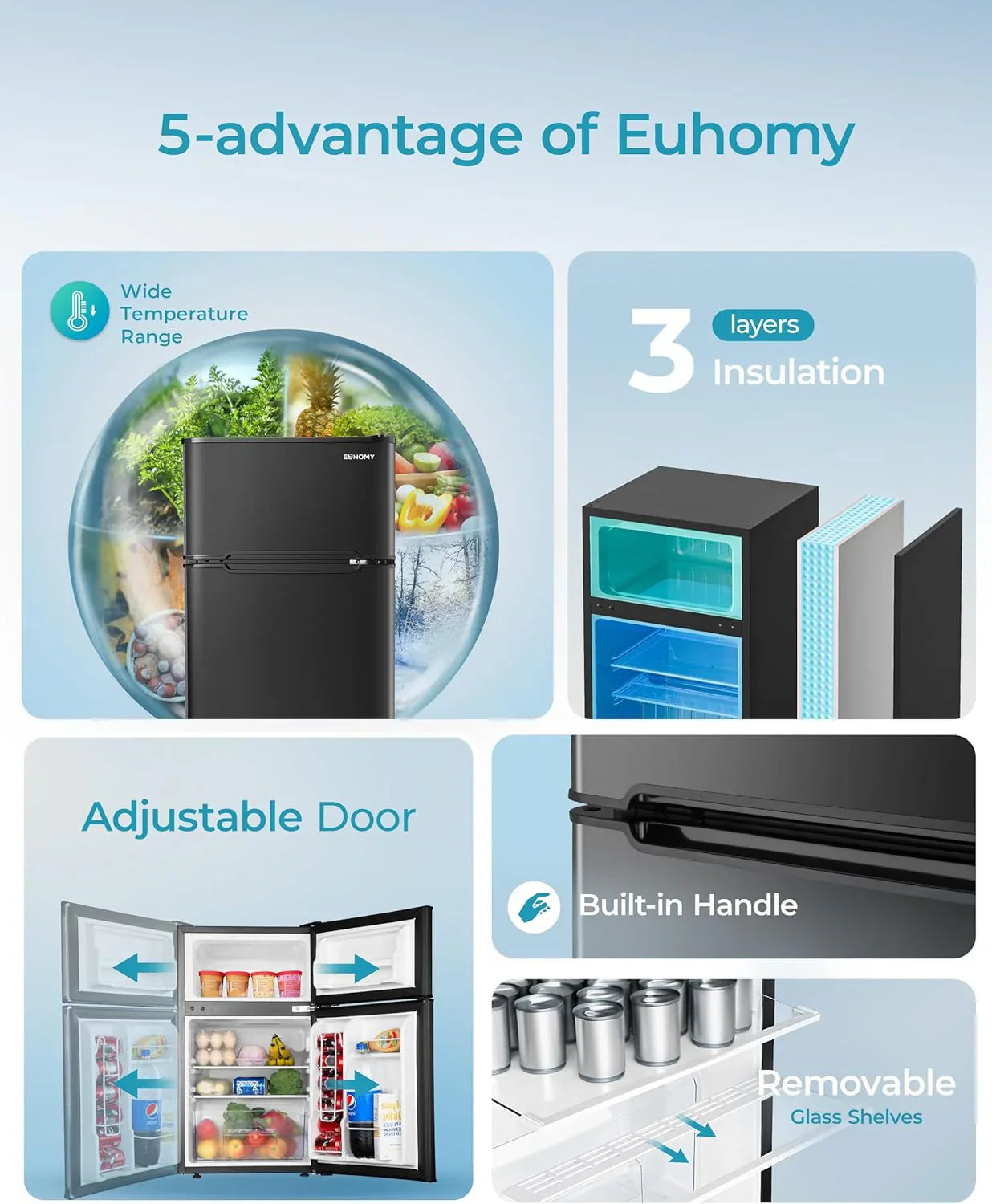 3.2 Cu.Ft Mini Fridge with Freezer 锟斤拷 2-Door Compact Refrigerator for Bedroom, Dorm, Office or Apartment, Silver3.2 Cu.Ft Mini Fridge with Freezer 锟斤拷 2-Door Compact Refrigerator for Bedroom, Dorm, Office or Apartment, Silver