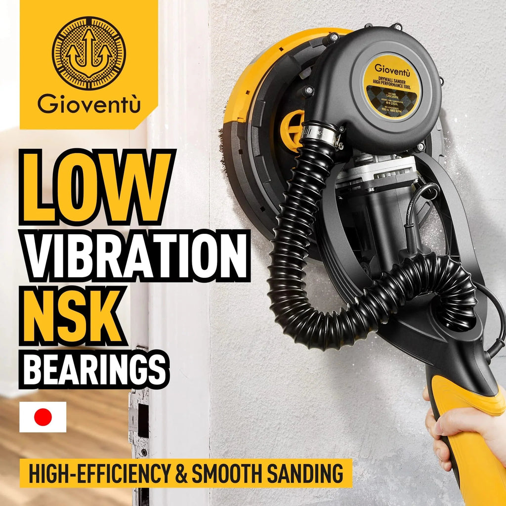 Giovent® Electric Drywall Sander with Dust Extraction, Suitable for Popcorn Ceilings