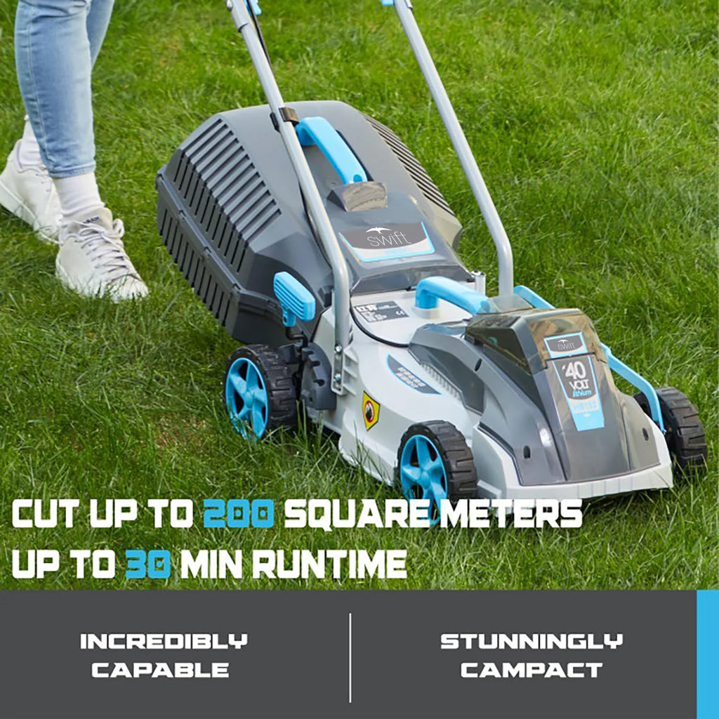 Cordless Lawn Mower, 15-in Lawn Mowers Lightweight, 40V Lithium-ion Lawnmower w/Brushless Motor, 5 Cutting Heights Adjustable -Low Noise 2 in 1 Push Mower1 pcs
