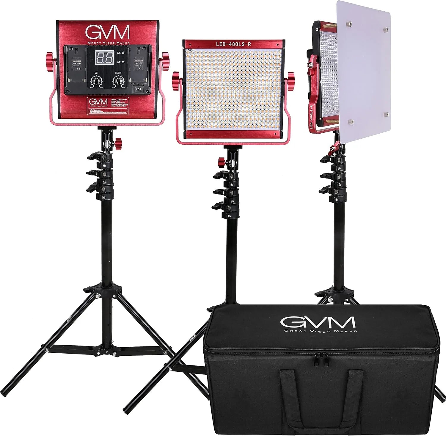 2 Pack LED Video Lighting Kits with APP Control, Bi-Color Variable 2300K~6800K with Digital Display Brightness of 10~100% for Video Photography, CRI97+ TLCI97 Led Video Light Panel +Barndoor1 pcs