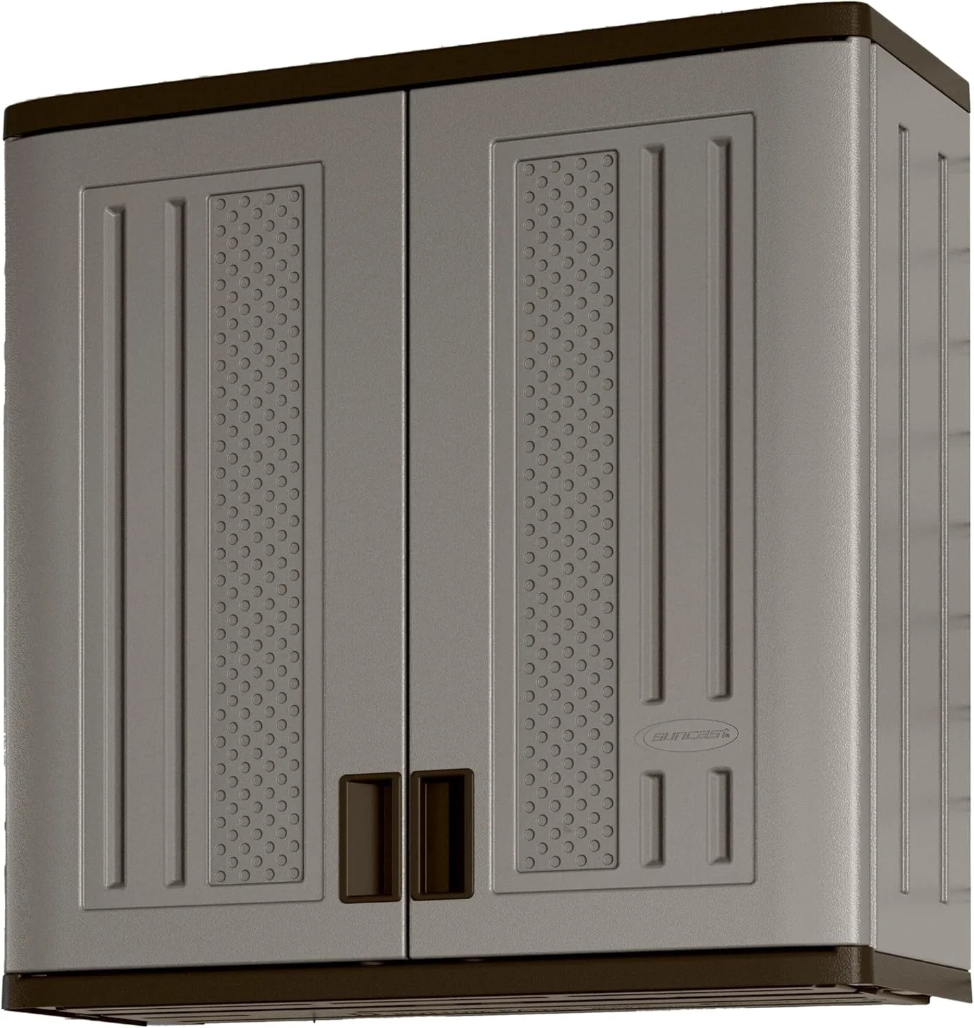 4 cubic feet resin material single-layer shelving garage wall storage cabinet, platinum gold color1 pcs