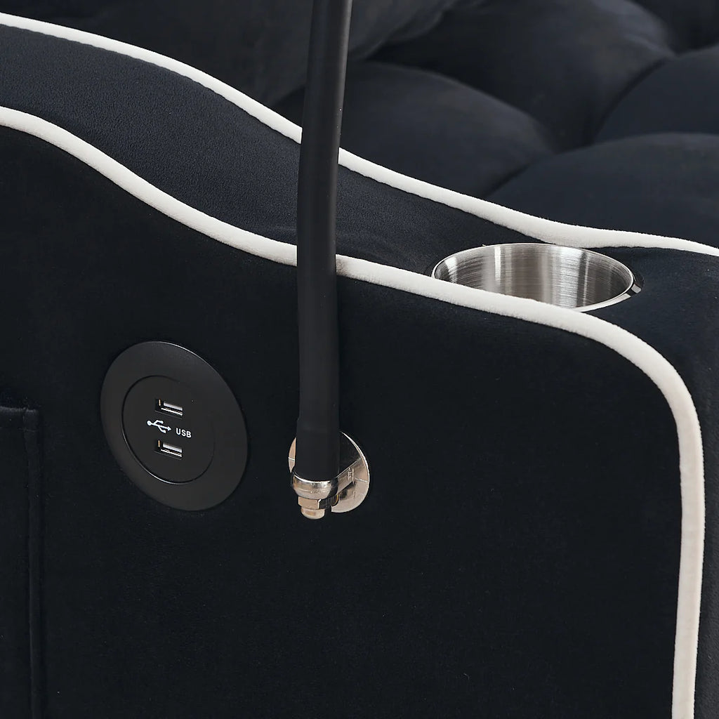 Fashionable modern and multi-functional foldable velvet sofa bed