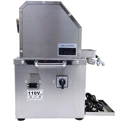 LGXEnzhuo 110V Electric Sugar Cane Press Juicer Machine, 800W Stainless Steel Desktop Sugarcane Juicing Crusher Extractor, with 3 Rollers for Home and Commercial: Home &amp; Kitchen
