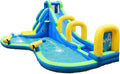 Inflatable Water Slides, 5 in 1 Kids Castle Bouncy House w/2 Water Cannons & Hose, Long Slides w/Arch, Climbing Wall & Splash Pool, Outdoor Blow Up Water Park for Backyard(Without Blower)1 pcs