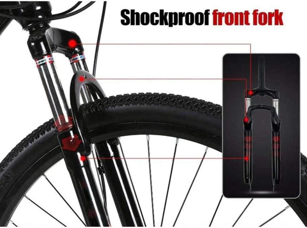 21-Speed Men's Mountain Bike Double Disc Brake 29 Inches All-Terrain City Bikes Adults Only Outdoor Cycling Hard Tail Front Suspension,C1 pcs