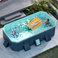 Pool Above Ground/Wood Frame Swimming Pools, 5feet/ 6foot/ 7ft/ 8ft/ 9ft/ 13ft Long Outdoor Mini Large Rectangular Pool for Indoor Outdoor Backyard Home, Toddler Adults Relax Pool (Size : 1.6x1.2x0.1 pcs