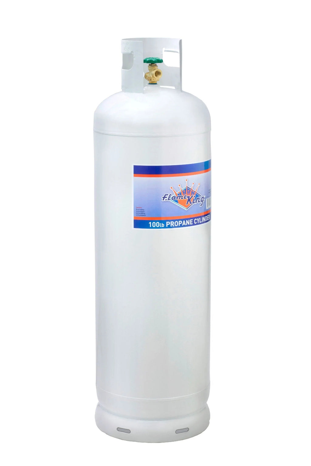 100-pound steel propane gas cylinder with POL valve (delivered empty)