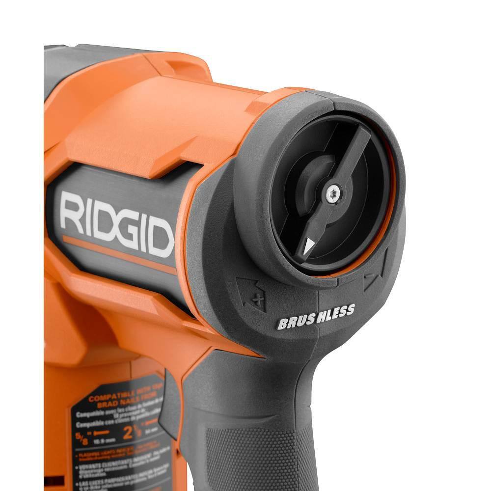 RIDGID 18V Brushless Cordless Nailer Combo Kit with Brad &amp; Finish Nailers, Battery &amp; Charger