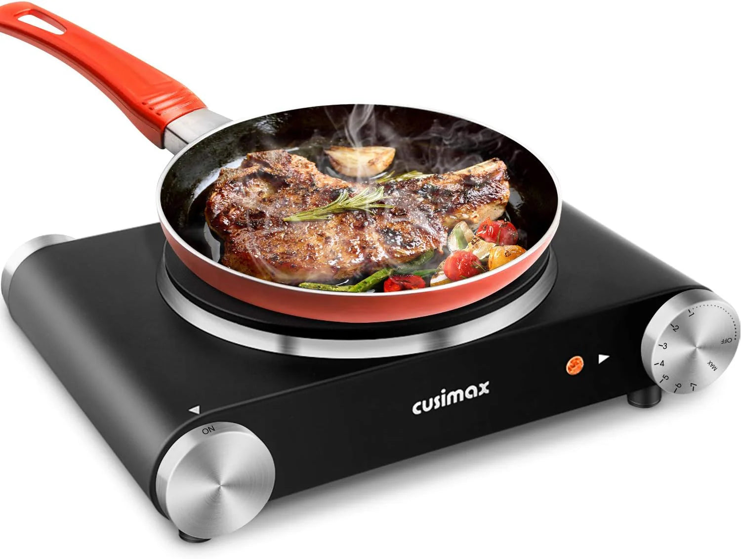 Hot Plate,1800W Ceramic Electric Hot Plate for Cooking, Dual Control Infrared Cooktop, Portable Countertop Burner, Glass Plate Electric Cooktop, Silver, Stainless Steel1 pcs