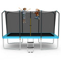 14 x 8FT Outdoor Kids Trampoline with Enclosure Net for Kids Adults