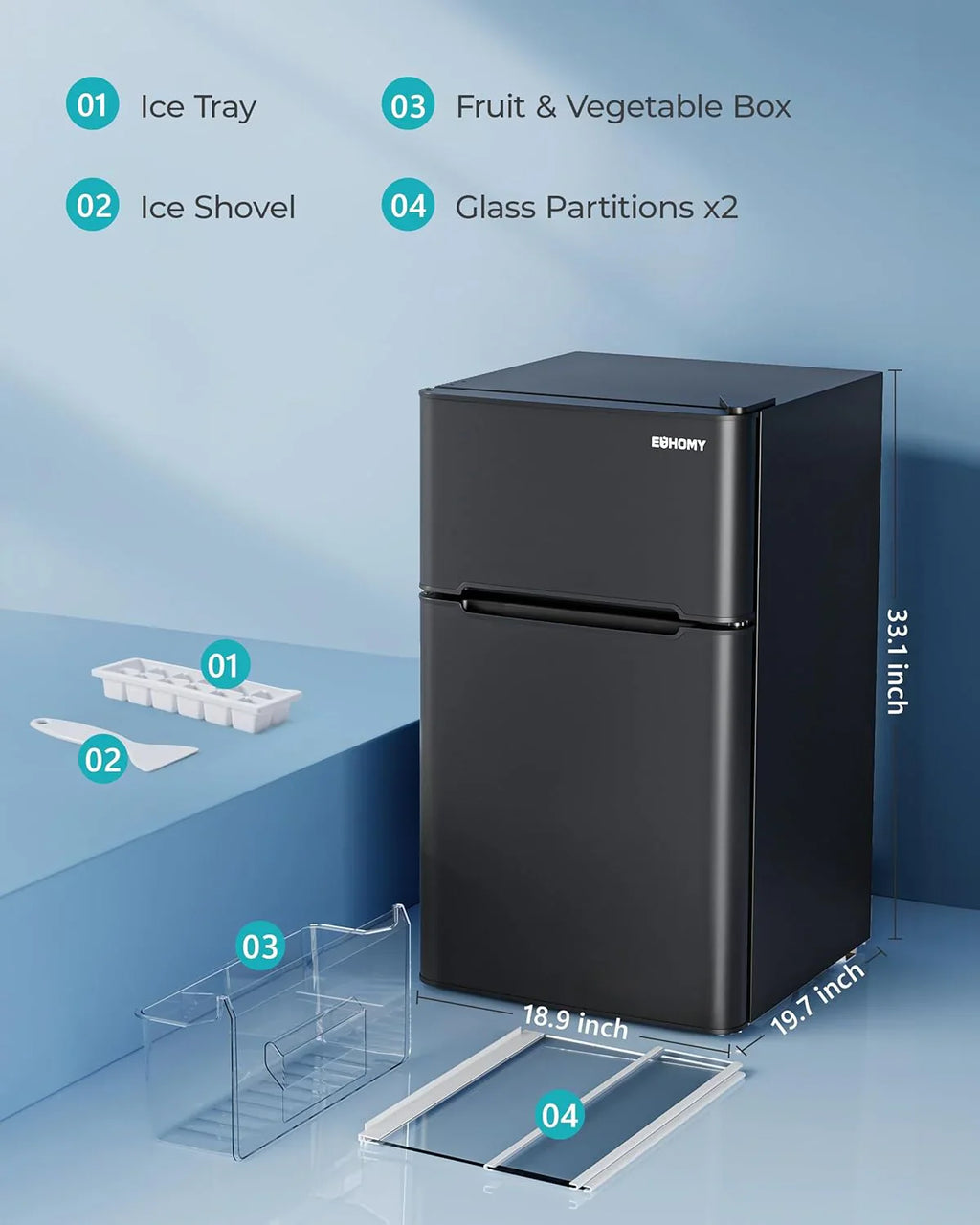 3.2 Cu.Ft Mini Fridge with Freezer 锟斤拷 2-Door Compact Refrigerator for Bedroom, Dorm, Office or Apartment, Silver3.2 Cu.Ft Mini Fridge with Freezer 锟斤拷 2-Door Compact Refrigerator for Bedroom, Dorm, Office or Apartment, Silver