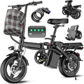 Electric bicycle for adults and teenagers, foldable e-bike for commuters and city use, foldable e-bike motor 48V 24MPH