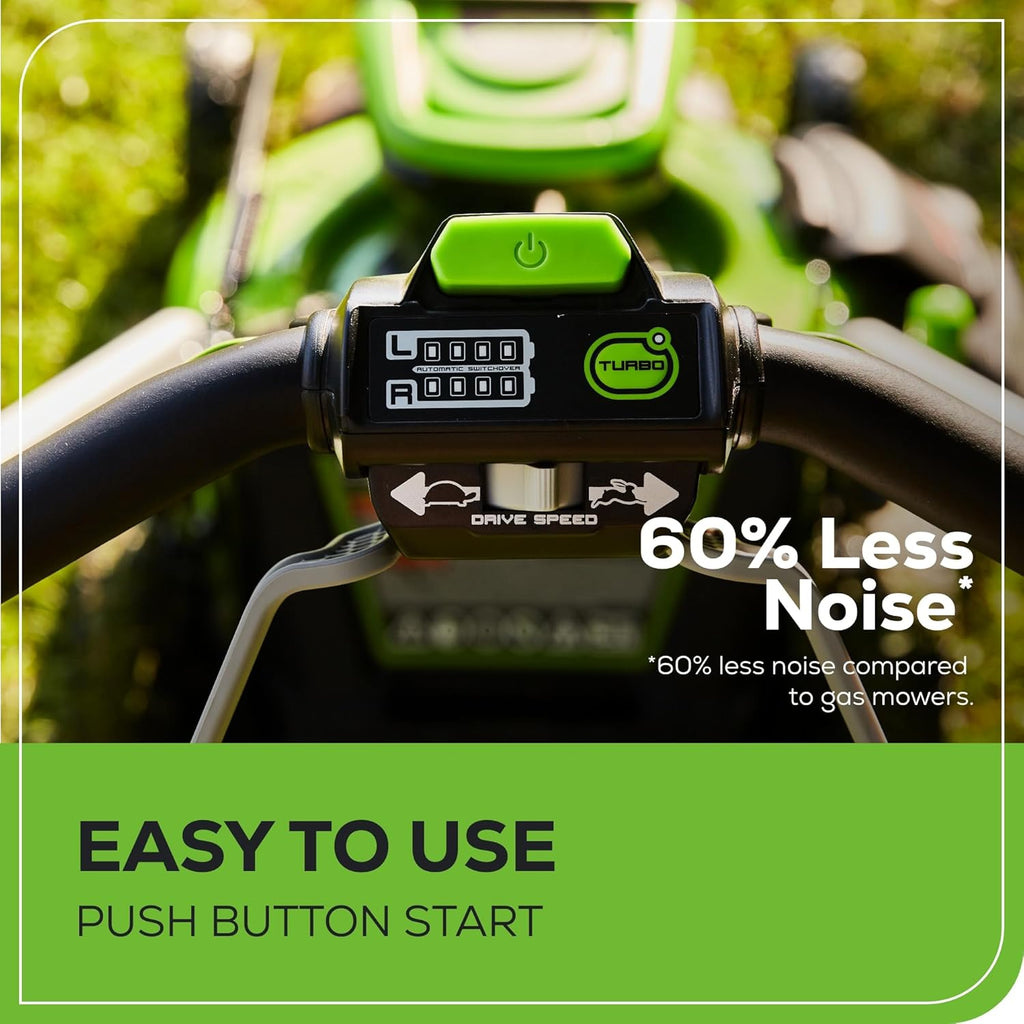 Greenworks 60V 21?? Cordless (Self-Propelled) Lawn Mower , 2 x 4.0Ah Batteries and Dual Port Rapid Charger