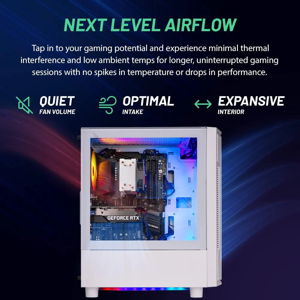 Gaming Shadow Gaming PC Desktop – Intel Core i7 13700F 2.1 GHz, NVIDIA RTX 4060, 1TB NVME SSD, 16GB DDR4 RAM 3200, 600W Gold PSU, 360mm AIO, 11AC Wi-Fi, Windows 11 Home 64-bit,Black1 pcs