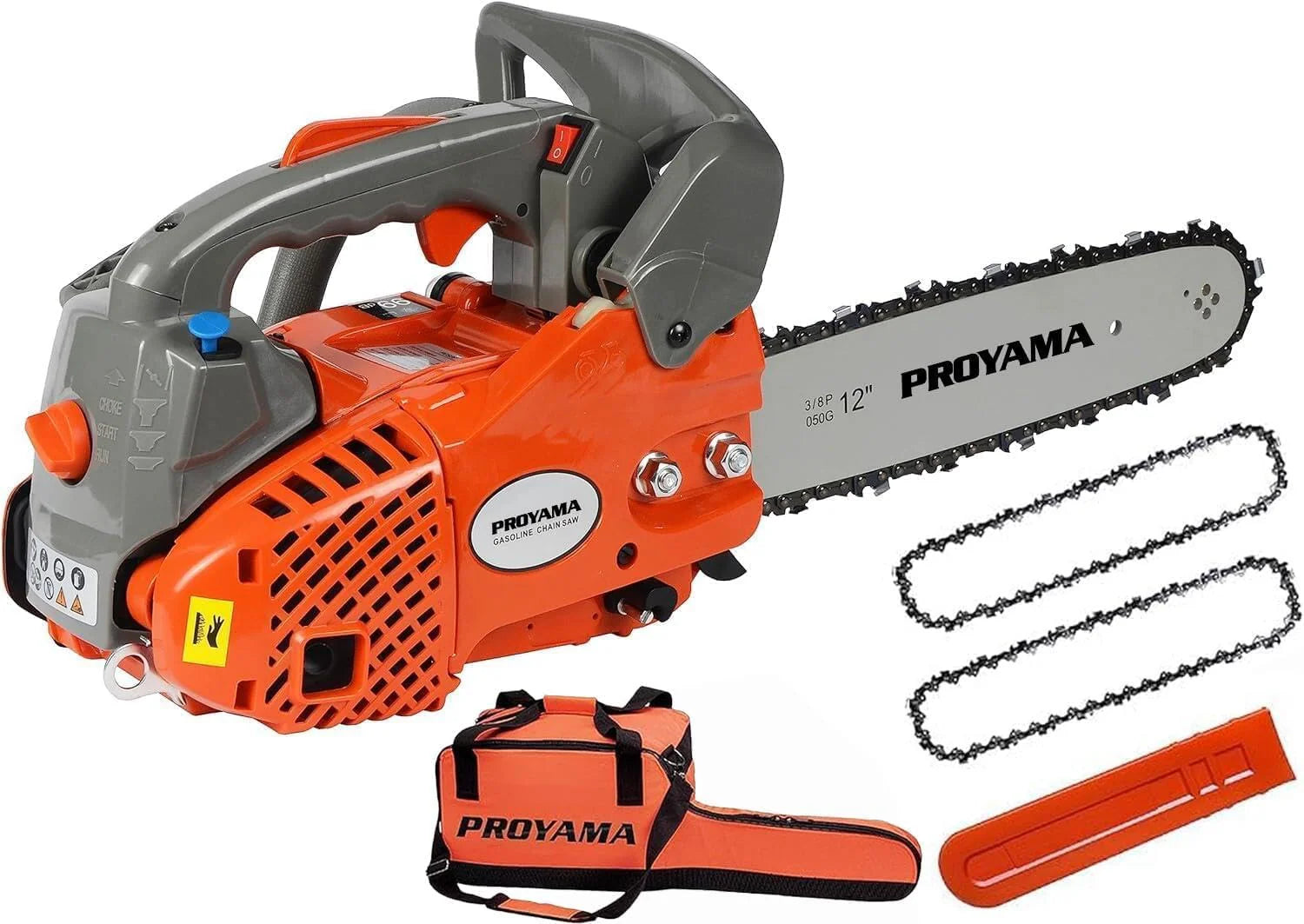 26CC 2-Cycle Top Handle Gas Powered Chainsaw 12 Inch Petrol Handheld Cordless Chain Saw for Tree Wood Cutting1 pcs