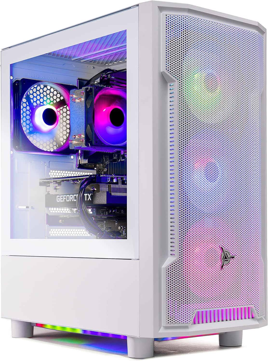 Gaming Shadow Gaming PC Desktop – Intel Core i7 13700F 2.1 GHz, NVIDIA RTX 4060, 1TB NVME SSD, 16GB DDR4 RAM 3200, 600W Gold PSU, 360mm AIO, 11AC Wi-Fi, Windows 11 Home 64-bit,Black1 pcs