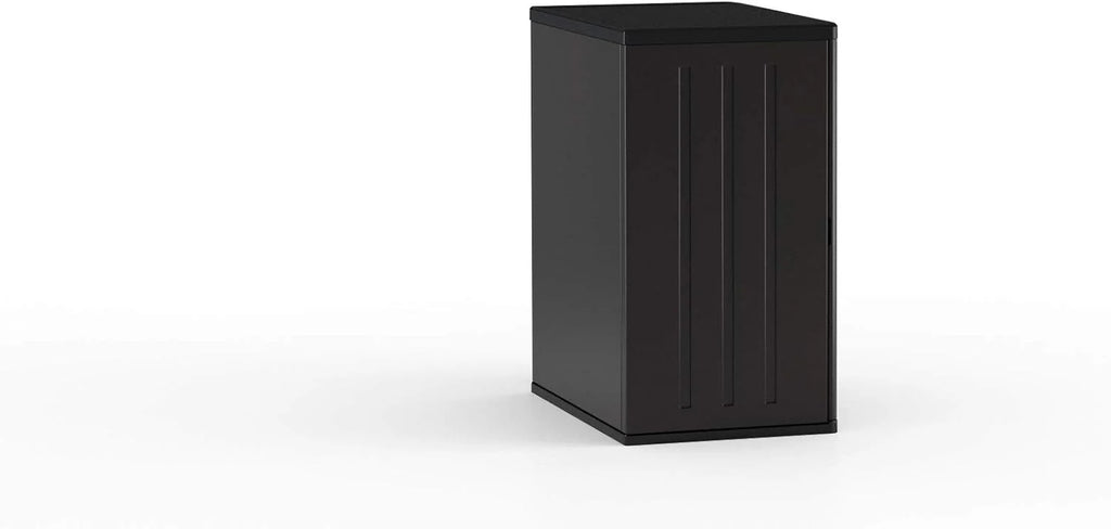 Suncast Commercial Heavy-Duty 9 Cubic Ft. Resin Storage Cabinet with Lockable Handles, Adjustable Metal-Reinforced Shelves for Garage or Workspace, Black, Made in The USA1 pcs