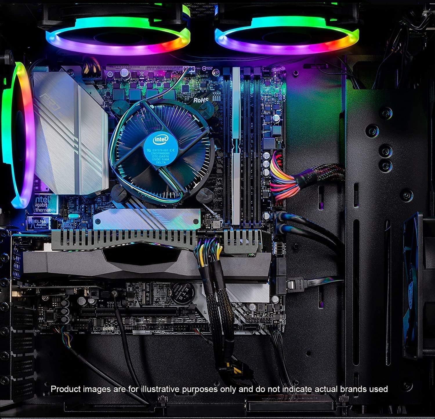 Gaming Shadow Gaming PC Desktop – Intel Core i7 13700F 2.1 GHz, NVIDIA RTX 4060, 1TB NVME SSD, 16GB DDR4 RAM 3200, 600W Gold PSU, 360mm AIO, 11AC Wi-Fi, Windows 11 Home 64-bit,Black1 pcs
