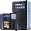 80L 2-Door Mini Fridge with Freezer