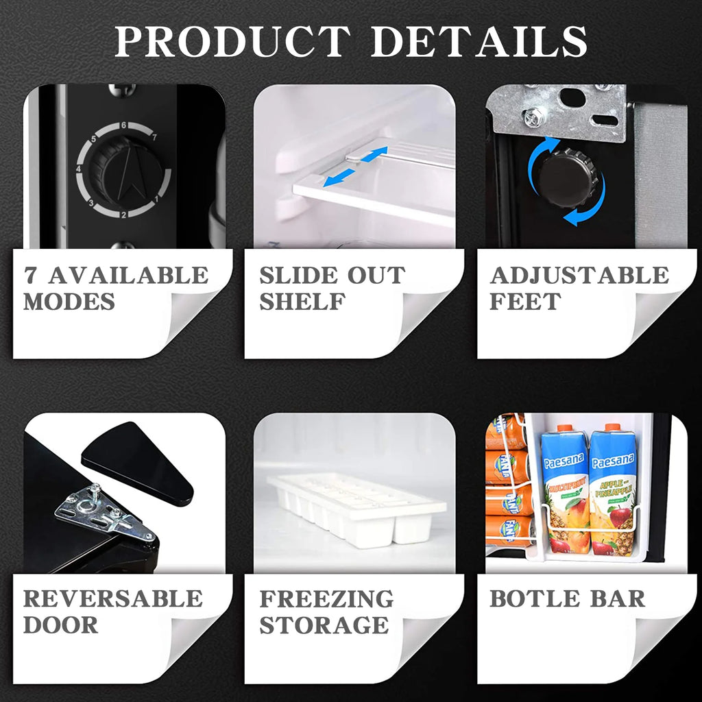 48L Compact Refrigerator Mini Bar Fridge