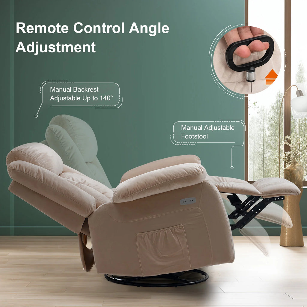Recliner Chair 360 Swivel Massage Chair