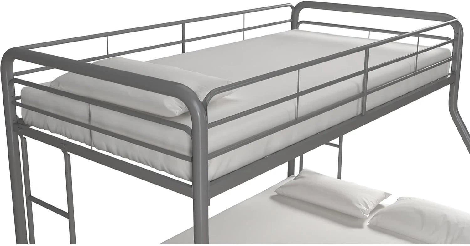 DHP Dusty Twin Over Full Metal Bunk Bed, Off White1 pcs