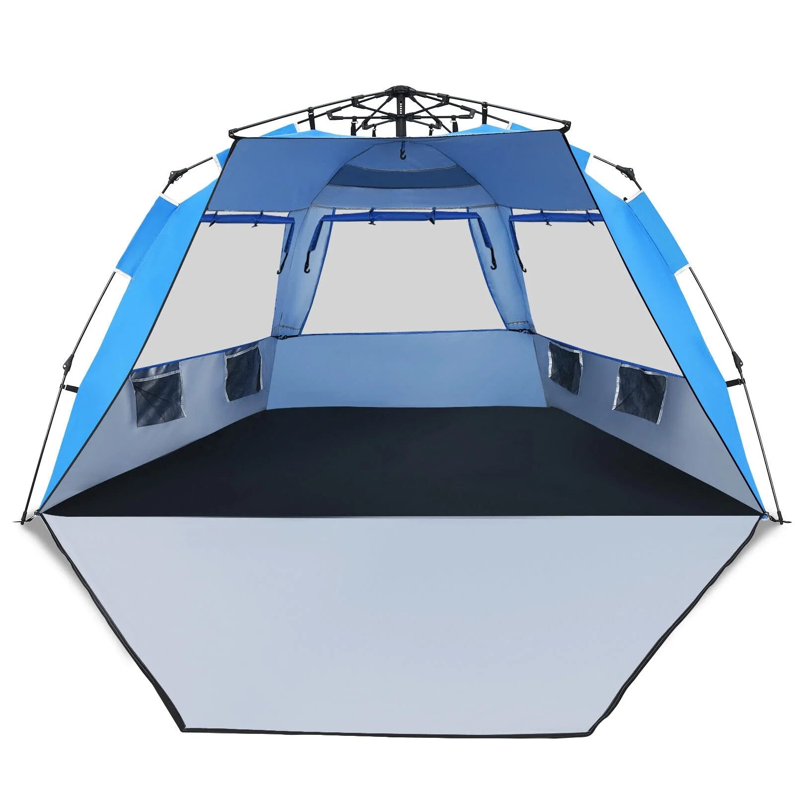 Instant Pop-up Beach Tent for 3-4 Persons Windproof Sunshade Canopy Cabana
