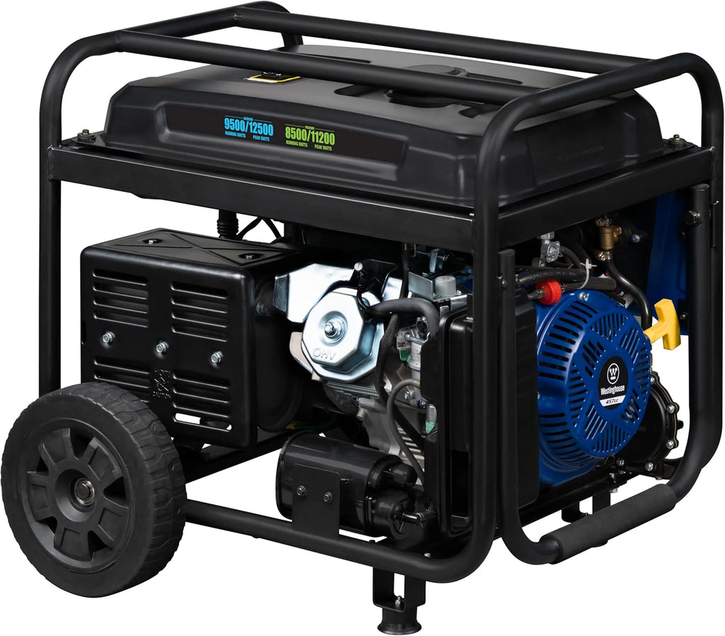 Dual Fuel Home Backup Portable Generator, 12500 Peak Watts & 9500 Rated Watts, Remote Electric Start, Transfer Switch Ready, Gas and Propane Powered, CARB Compliant1 pcs