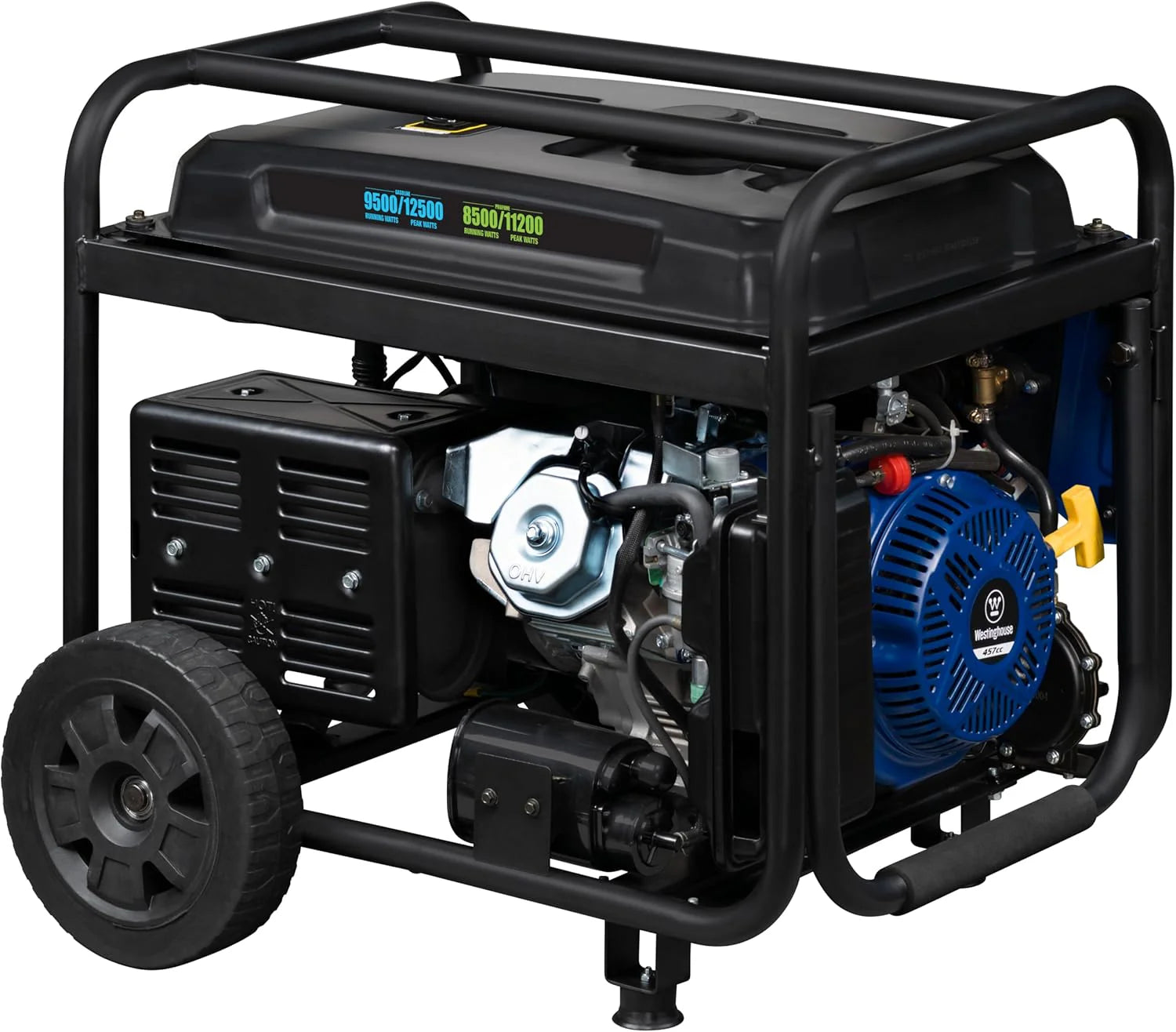 Dual Fuel Home Backup Portable Generator, 12500 Peak Watts & 9500 Rated Watts, Remote Electric Start, Transfer Switch Ready, Gas and Propane Powered, CARB Compliant1 pcs