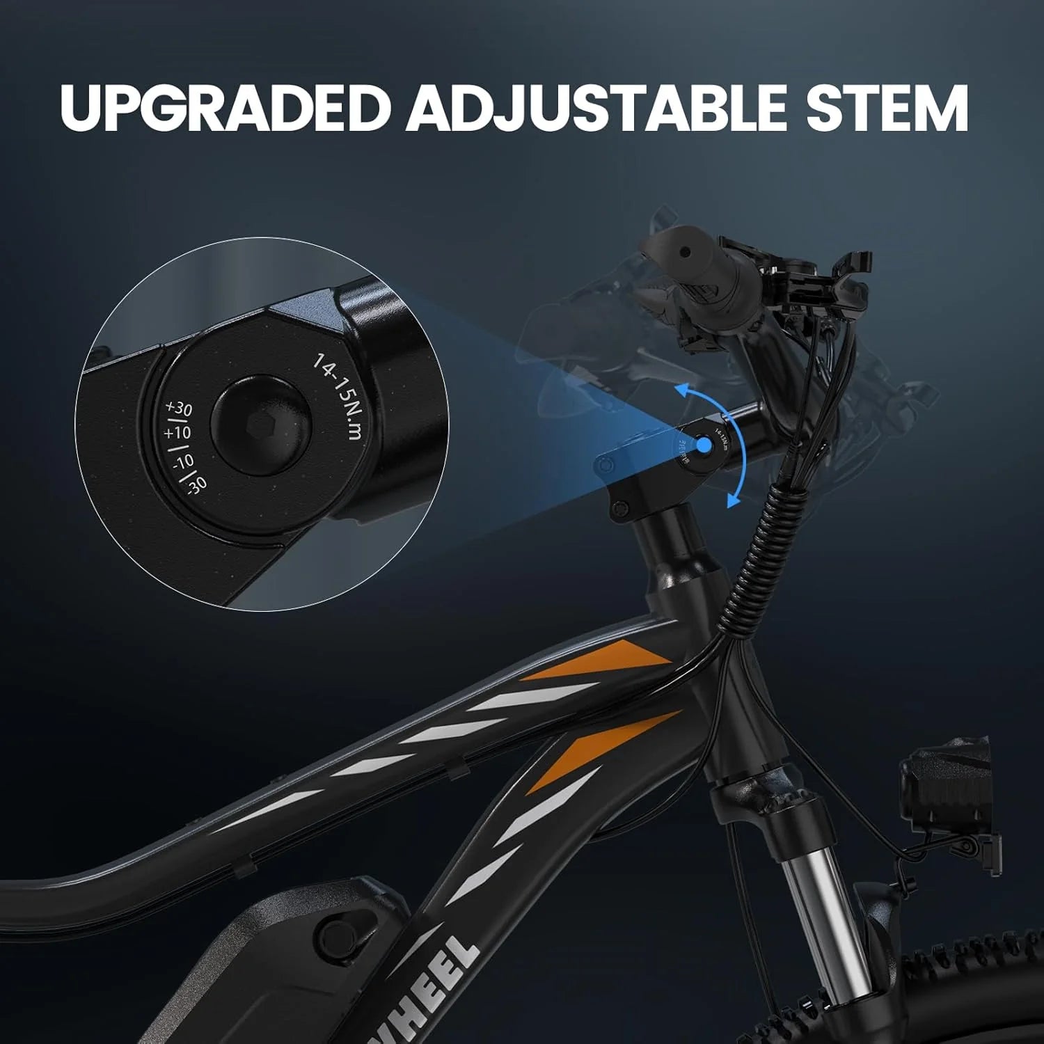 An electric bicycle suitable for adults, equipped with a peak power motor of 1000 watts and a detachable battery of 468 watt-hours, with a maximum speed of 37 kilometers per hour, and featuring a color LCD display. It is an electric mountain bike for
