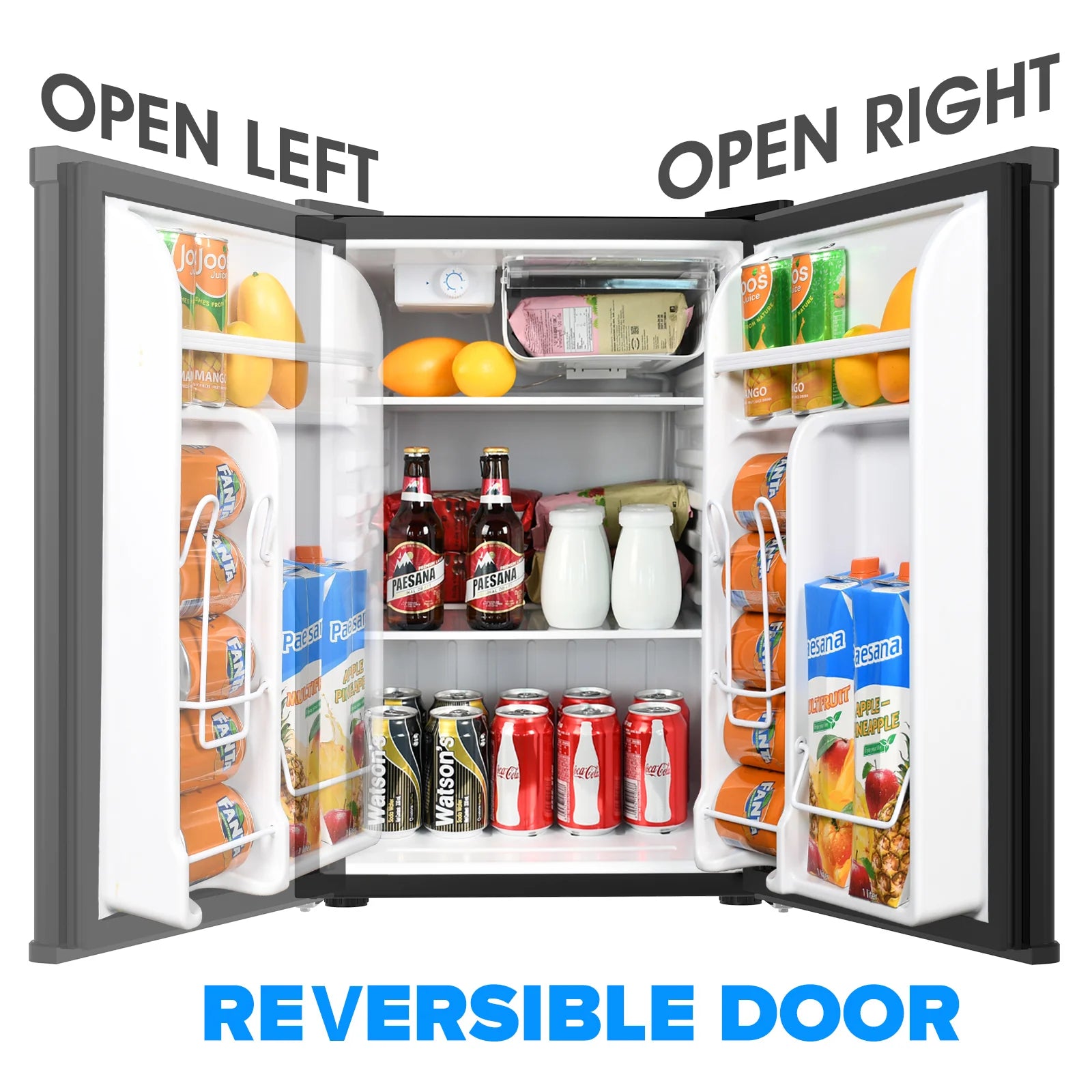 73L Electric Mini Fridge Freezer Portable Bar