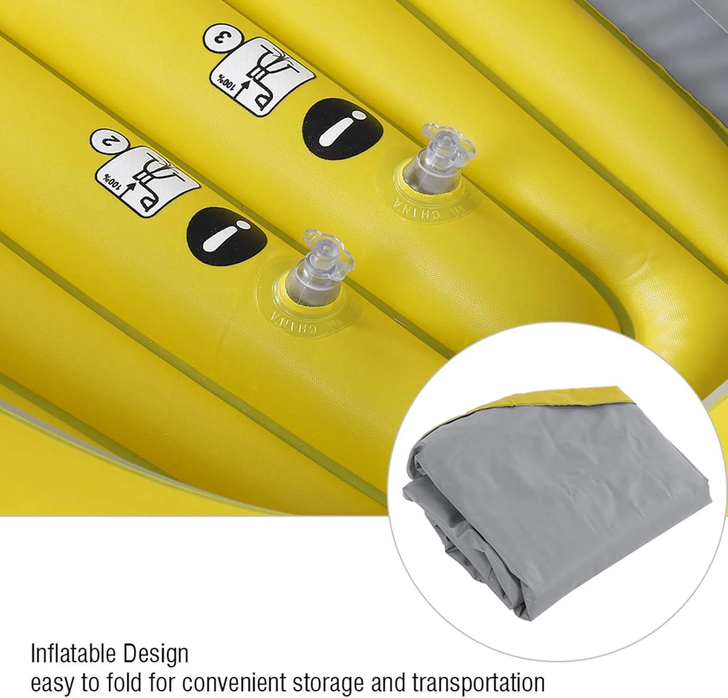 Inflatable Kayak Series, Inflatable Boat Set, Inflatable Boat Rafts Dual Air Chambers, Welded Oar Locks, Grab Handles, Bow Rope, Sporty Design, 2 Person for Adults1 pcs