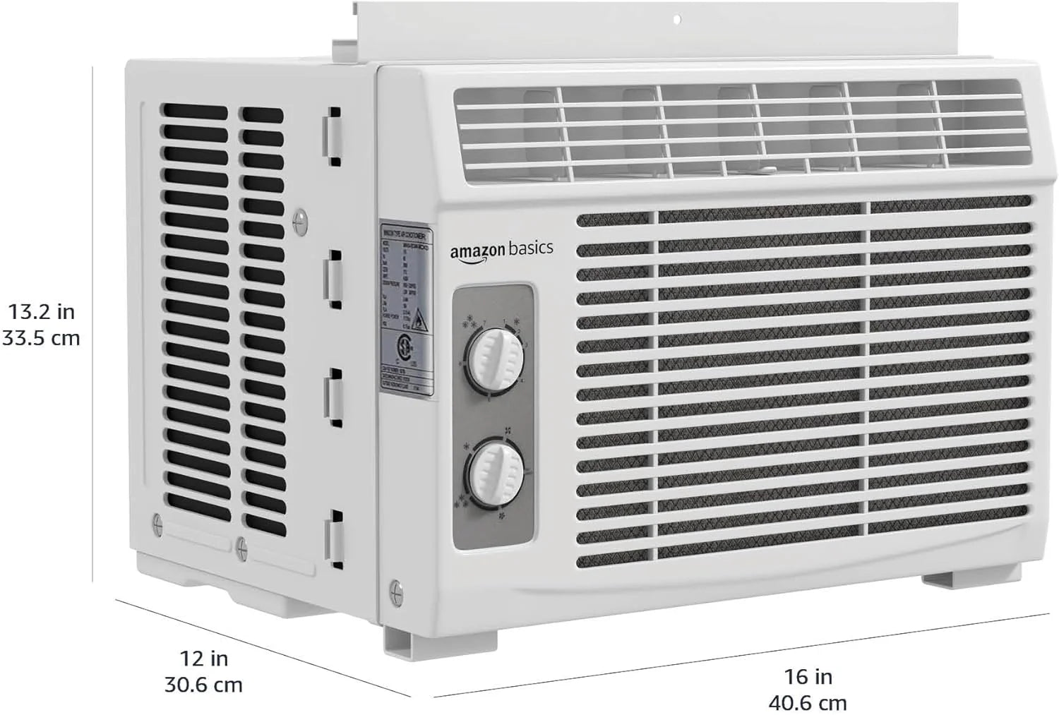 5000-BTU Small Window Air Conditioner, Up to 150 Sqf, Window AC Units with Cool and Fan Functions, Washable Filter, Adjustable Window Kit, Intuitive Mechanical Controls, White1 pcs